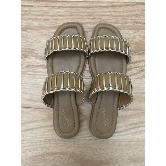 Seychelles Women’s Meantime Metallic Leather Sandals Sz 7 - Picture 1 of 5